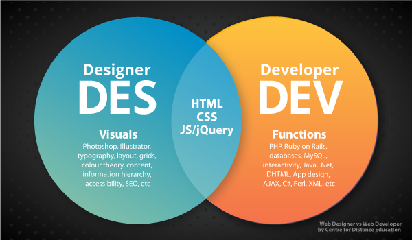 web designer and web developer